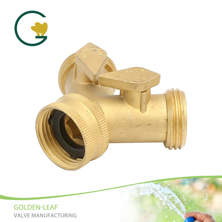 Brass 2-way Shut-off Valve With On-off Switch Handle