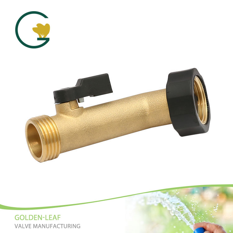 Brass Hose longer Gooseneck Shut-Off Valve