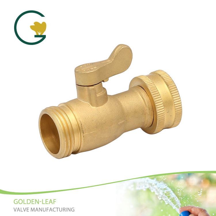 Brass Shut-Off Valve With Copper Switch Handle