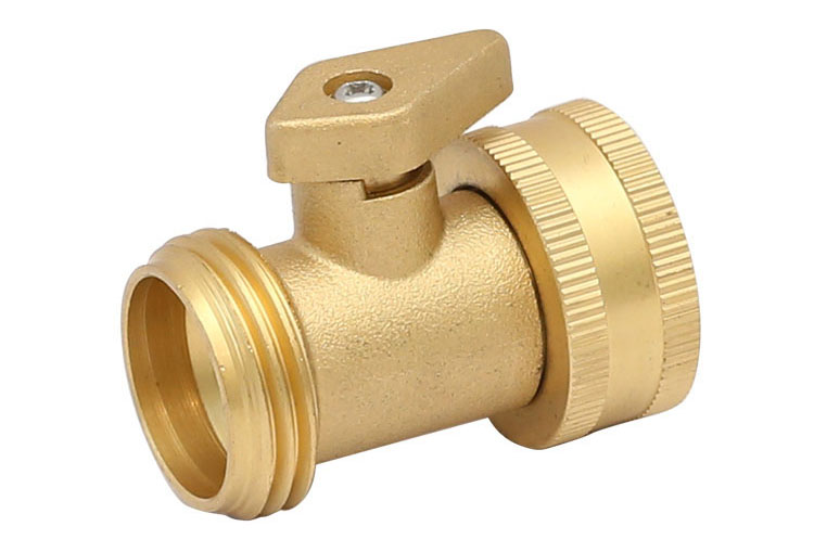 Brass shut-off valve with copper handle made in China