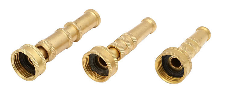 Brass Adjustable Twist Hose Spray Nozzle Set